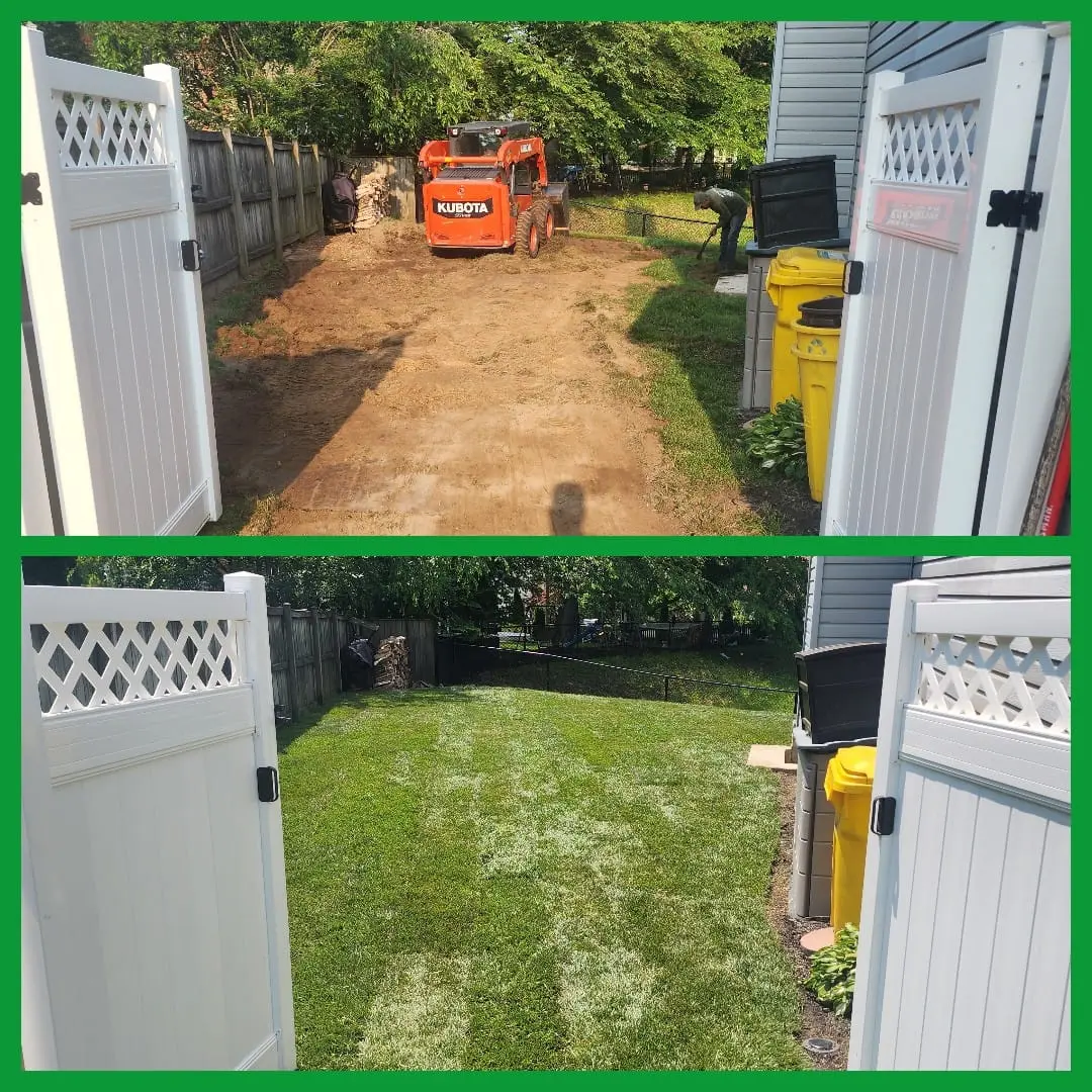 new french drain installed at new construction home in severna park, MD