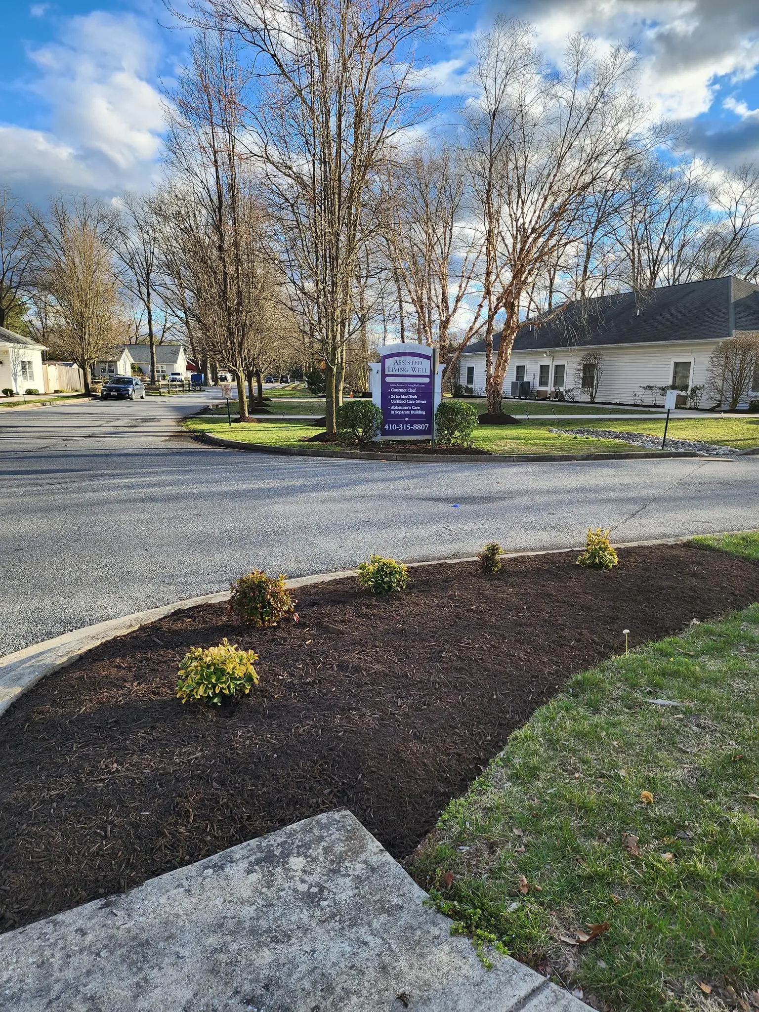 new french drain installed at new construction home in severna park, MD