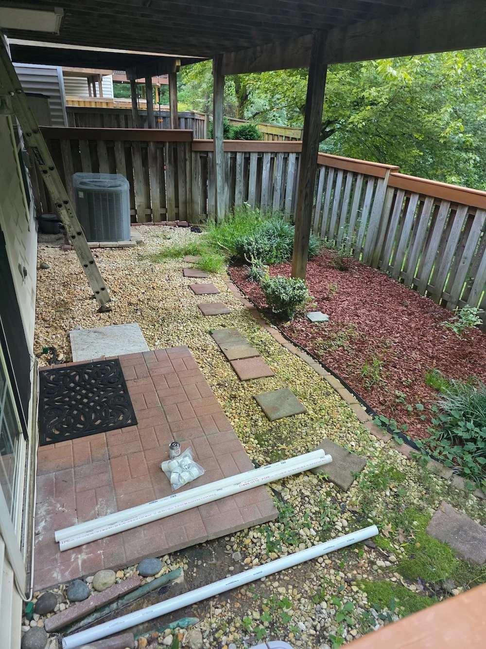 patio paver install before